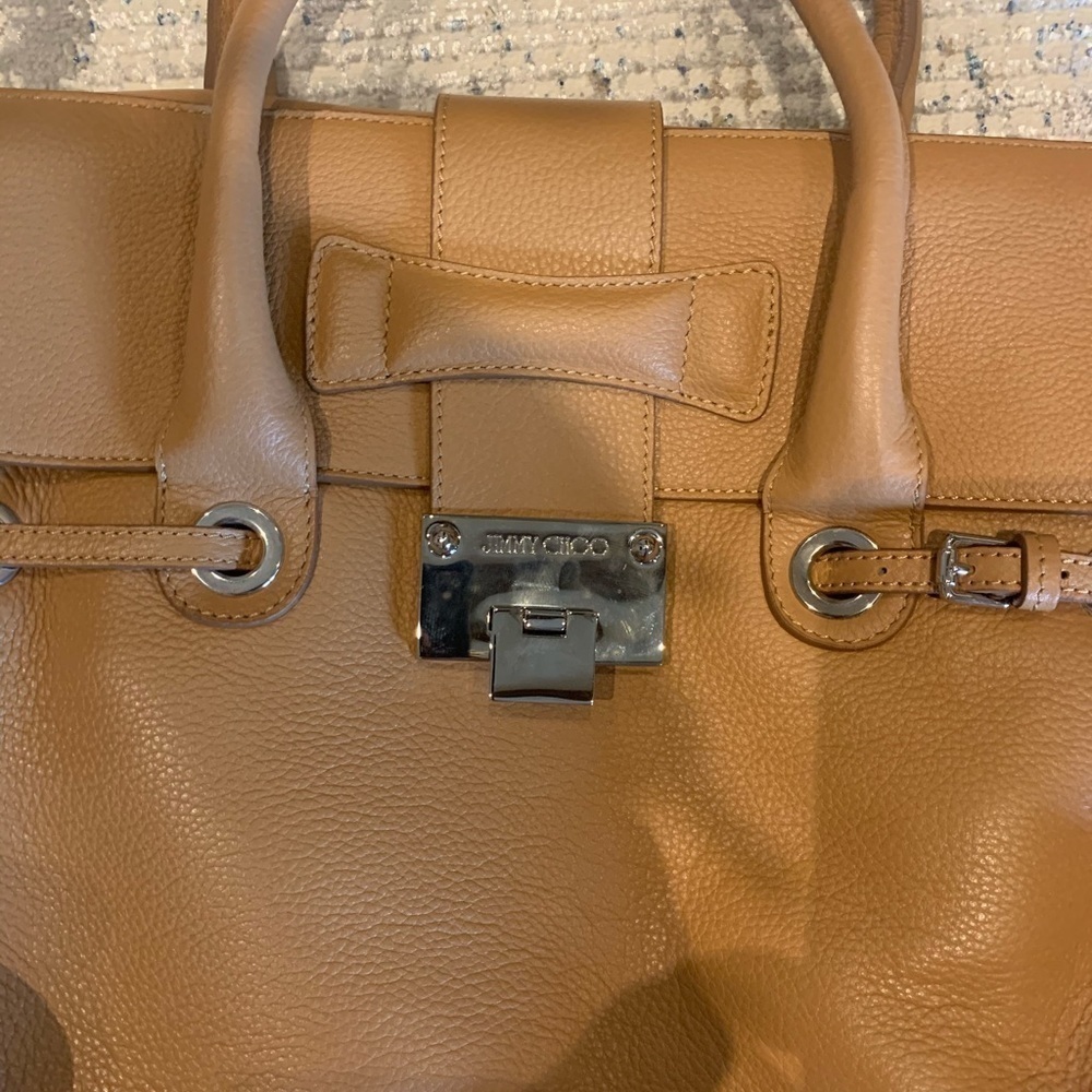 JIMMY CHOO Rosa textured-leather and suede tote - Picture 8 of 8